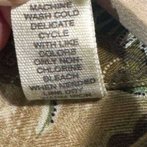 Marsh Landing Rayon Hawaiian Shirt Small Blue Green Floral Tropical Button Up - Picture 9 of 9